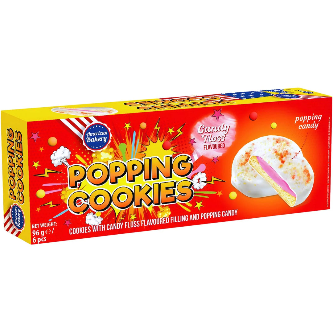 AMERICAN BAKERY CANDY FLOSS & WHITE COOKIES 96GR