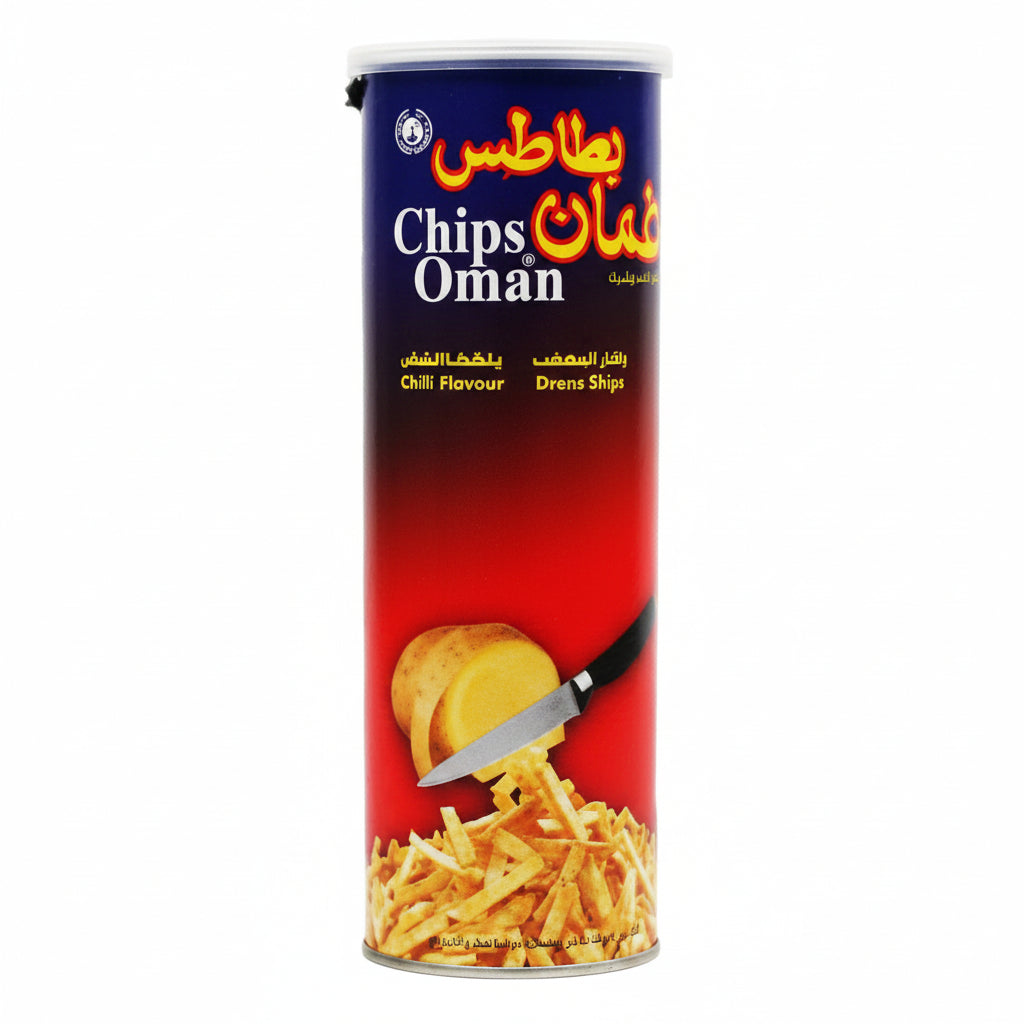 CHIPS OMAN CHILLI FLAVOUR CAN 137GR