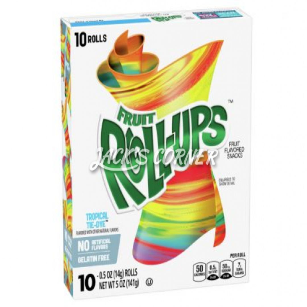 FRUIT ROLL-UPS TROPICAL TIE-DYE 14GR
