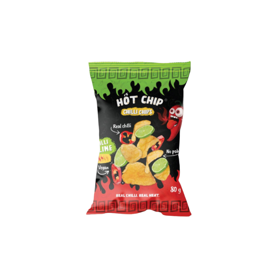 HOT CHIP CHILI CHIPS CHILLI & LIME 80GR
