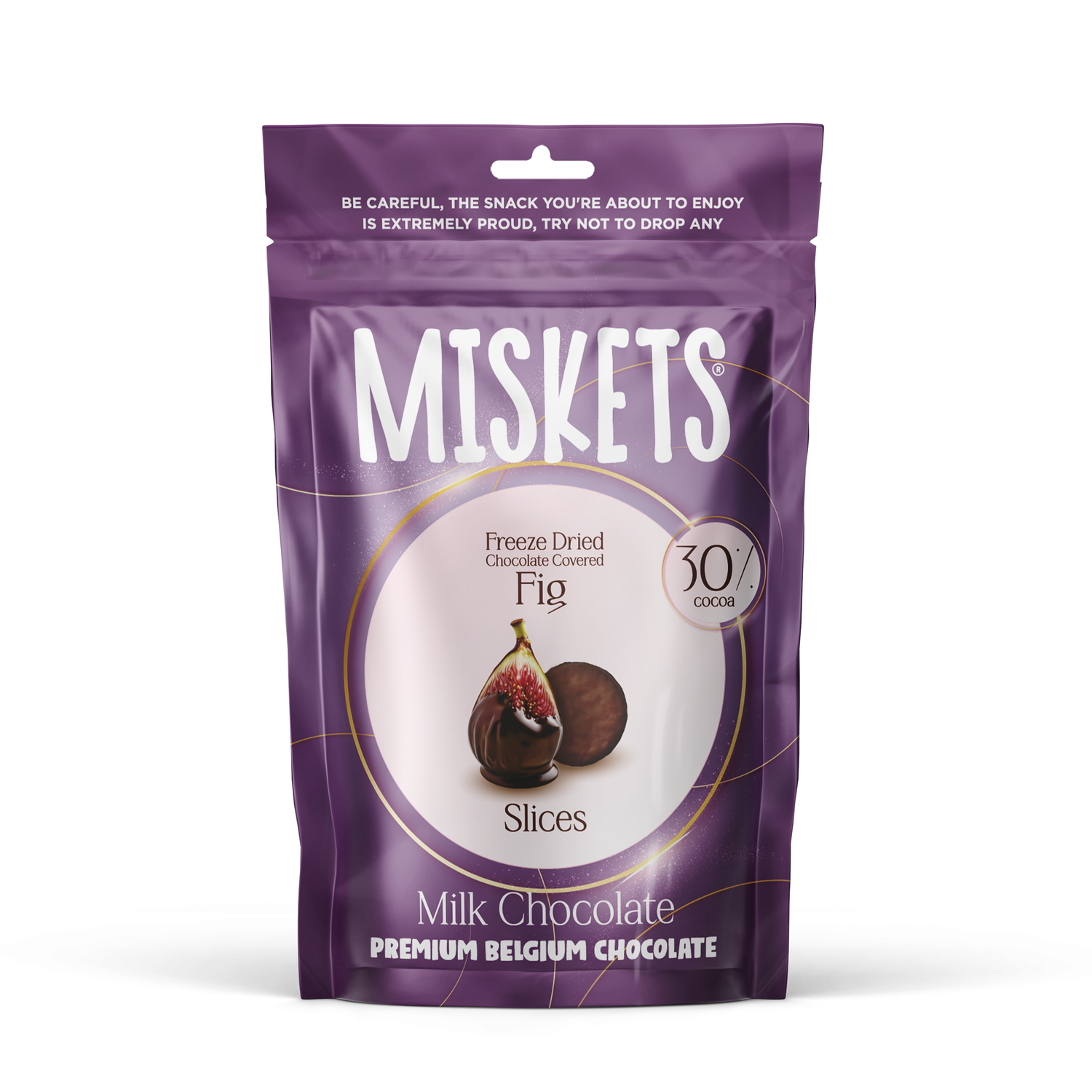 MISKETS FREEZE DRIED FIG SLICES MILK CHOCOLATE 80G