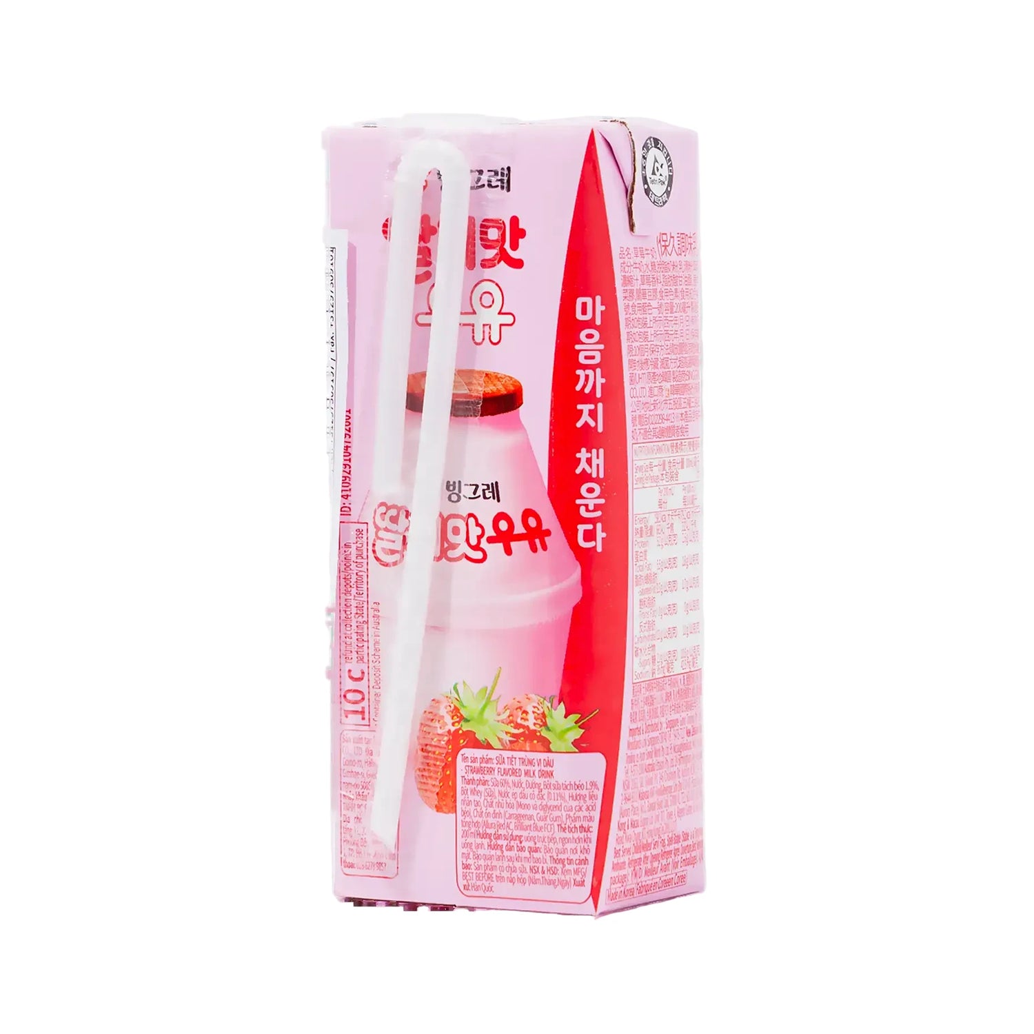 Binggrae Korean Strawberry Milk, 200ml