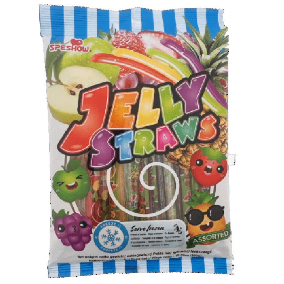 JELLY STRAWS ASSORTED 300GR