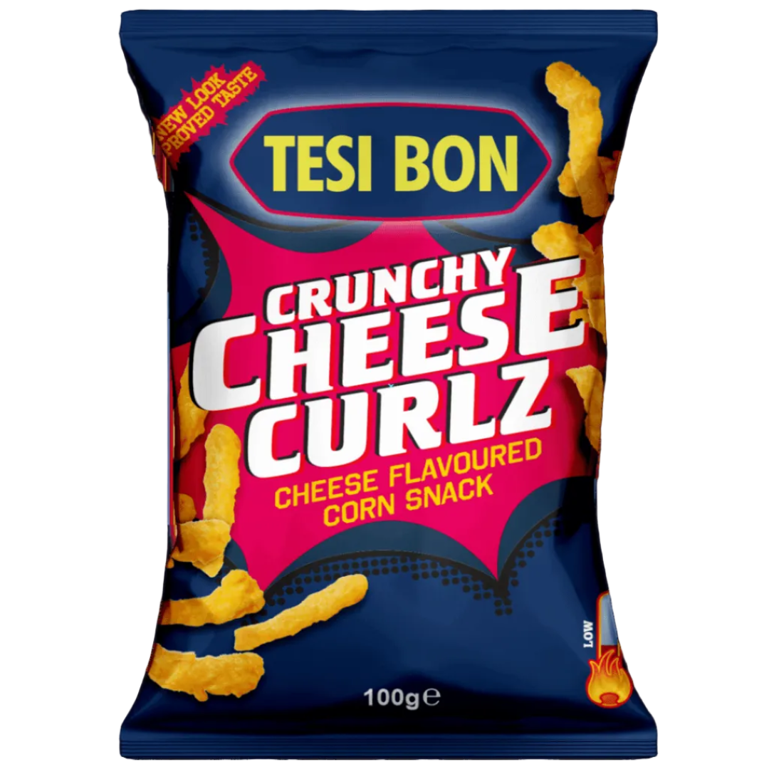 TESI BON CRUNCHY CHEESE CURLZ 100GR