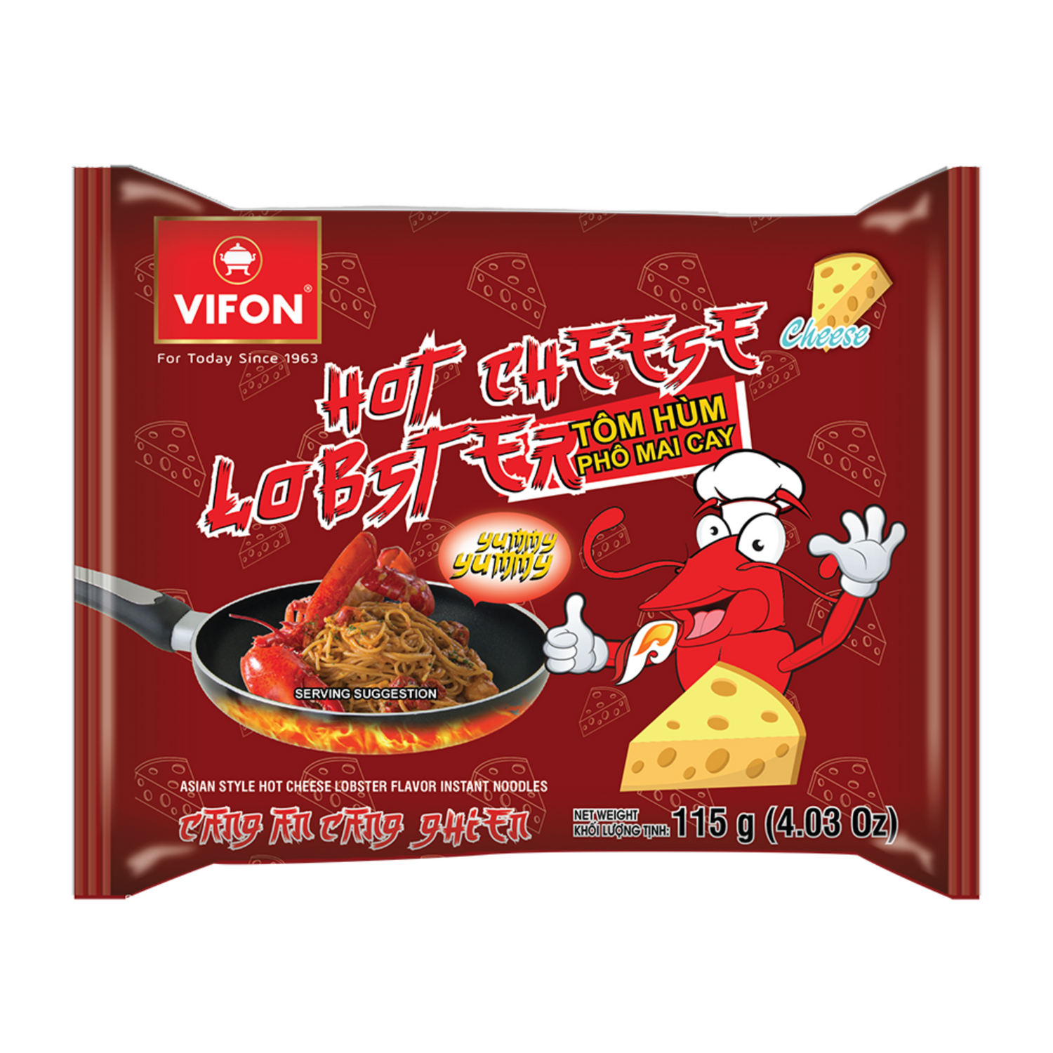 VIFON Instant Noedelsoep met Hete Kaas en Kreeft Smaak