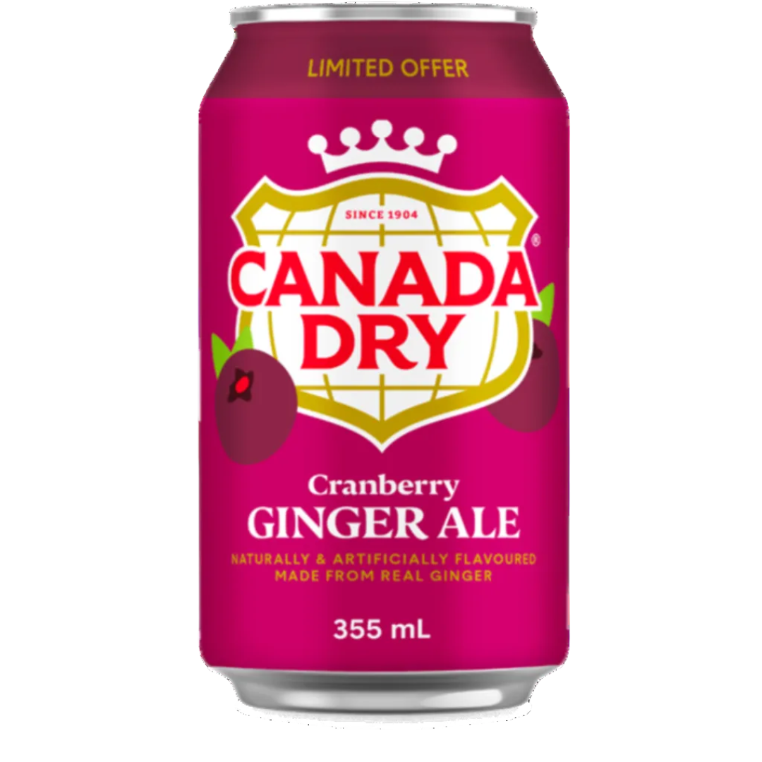 CANADA DRY CRANBERRY GINGER ALE 355ML