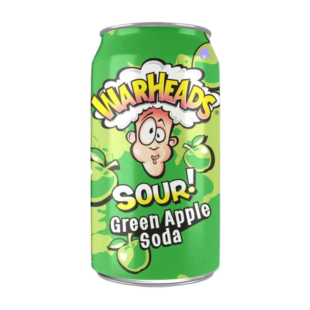 WARHEADS SOUR GREEN APPLE SODA 330ML