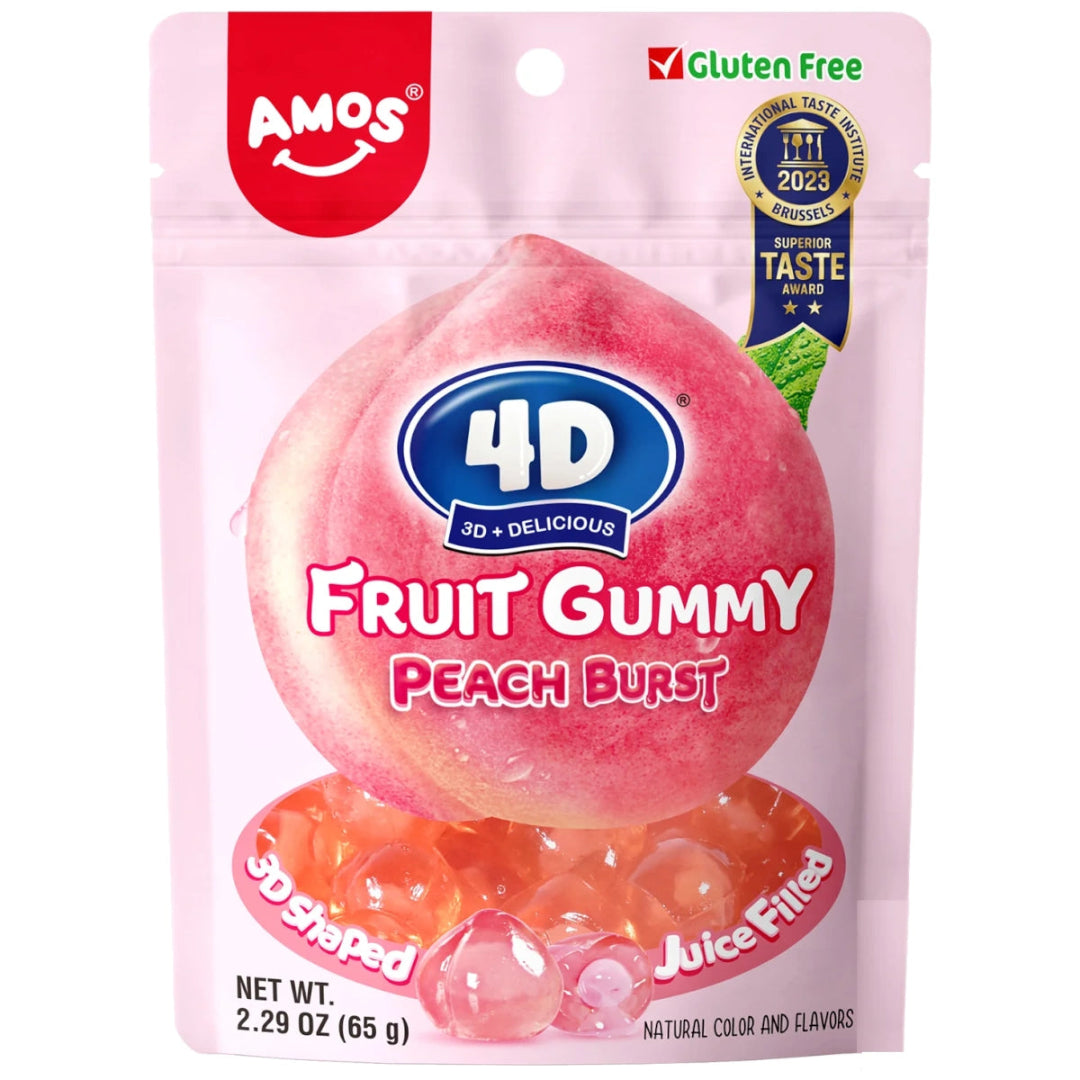 AMOS 4D FRUIT GUMMY PEACH BURST 65GR