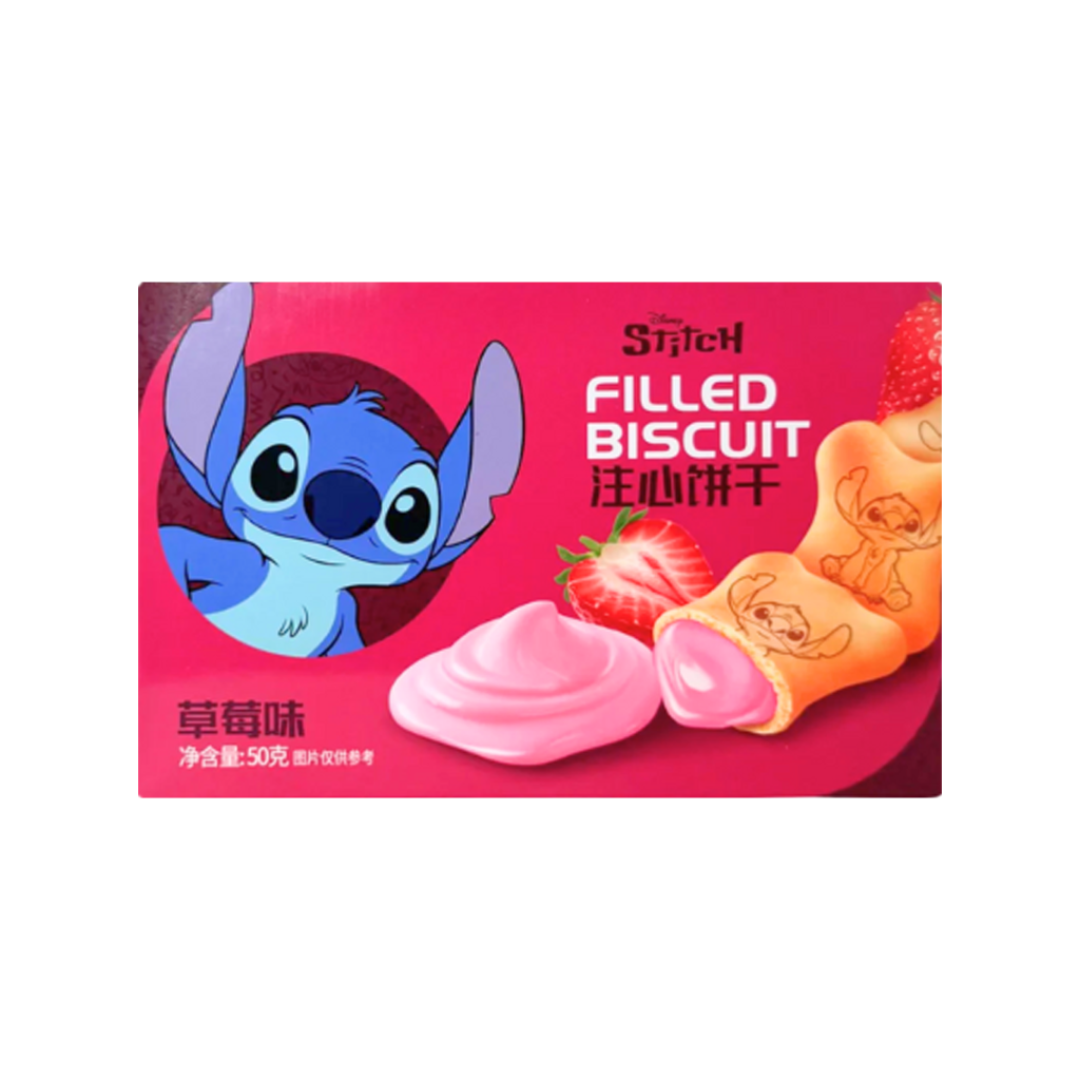 STITCH FILLED BISCUITS STRAWBERRY FLAVOUR 50GR