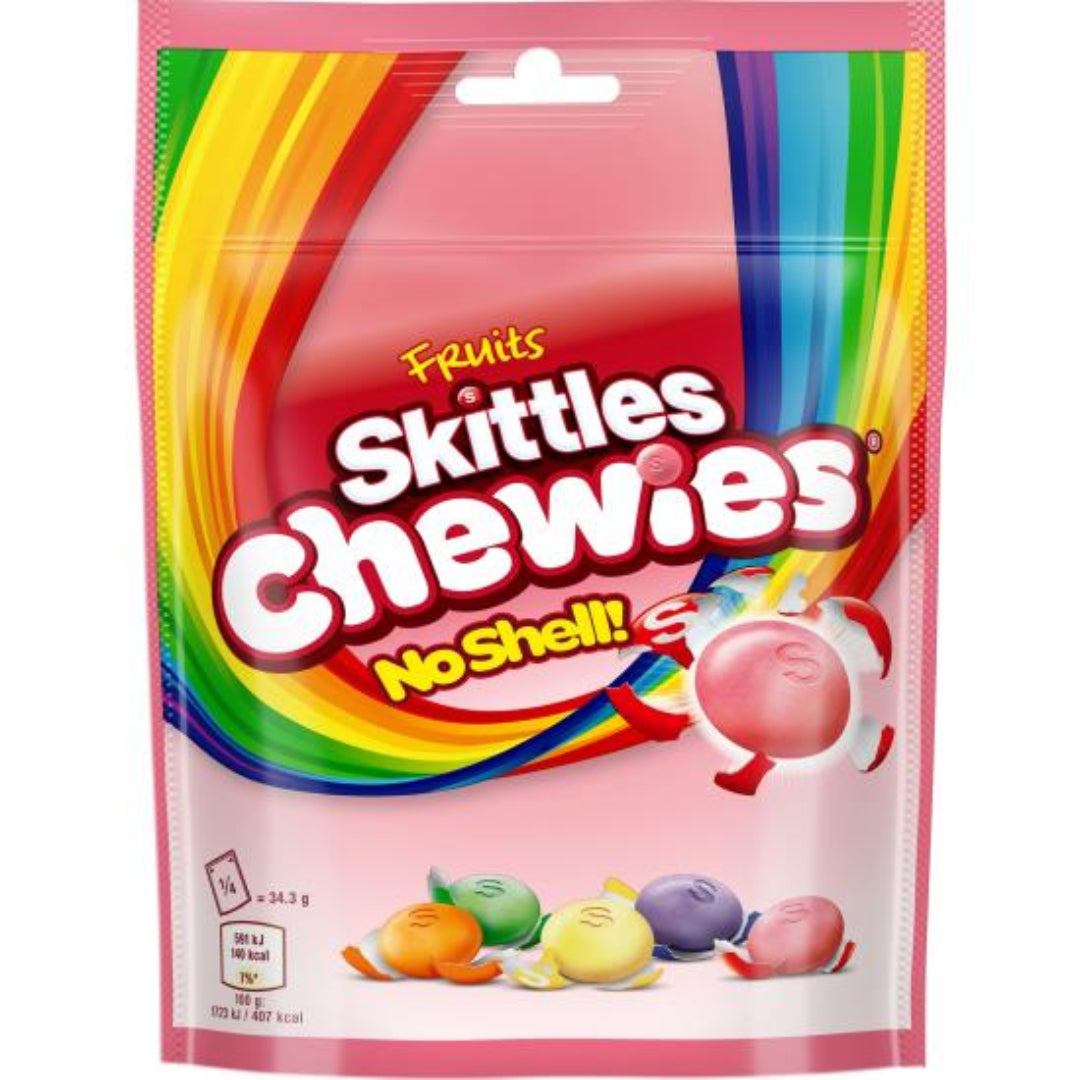 SKITTLES CHEWIES NO SHELL 132GR