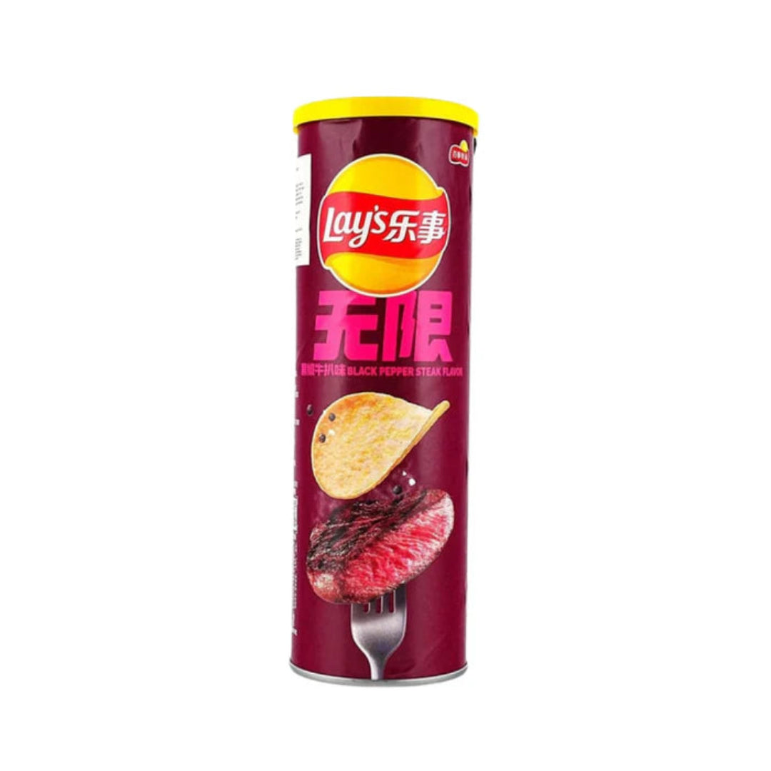 LAYS STAX BLACK PEPPER STEAK 90GR