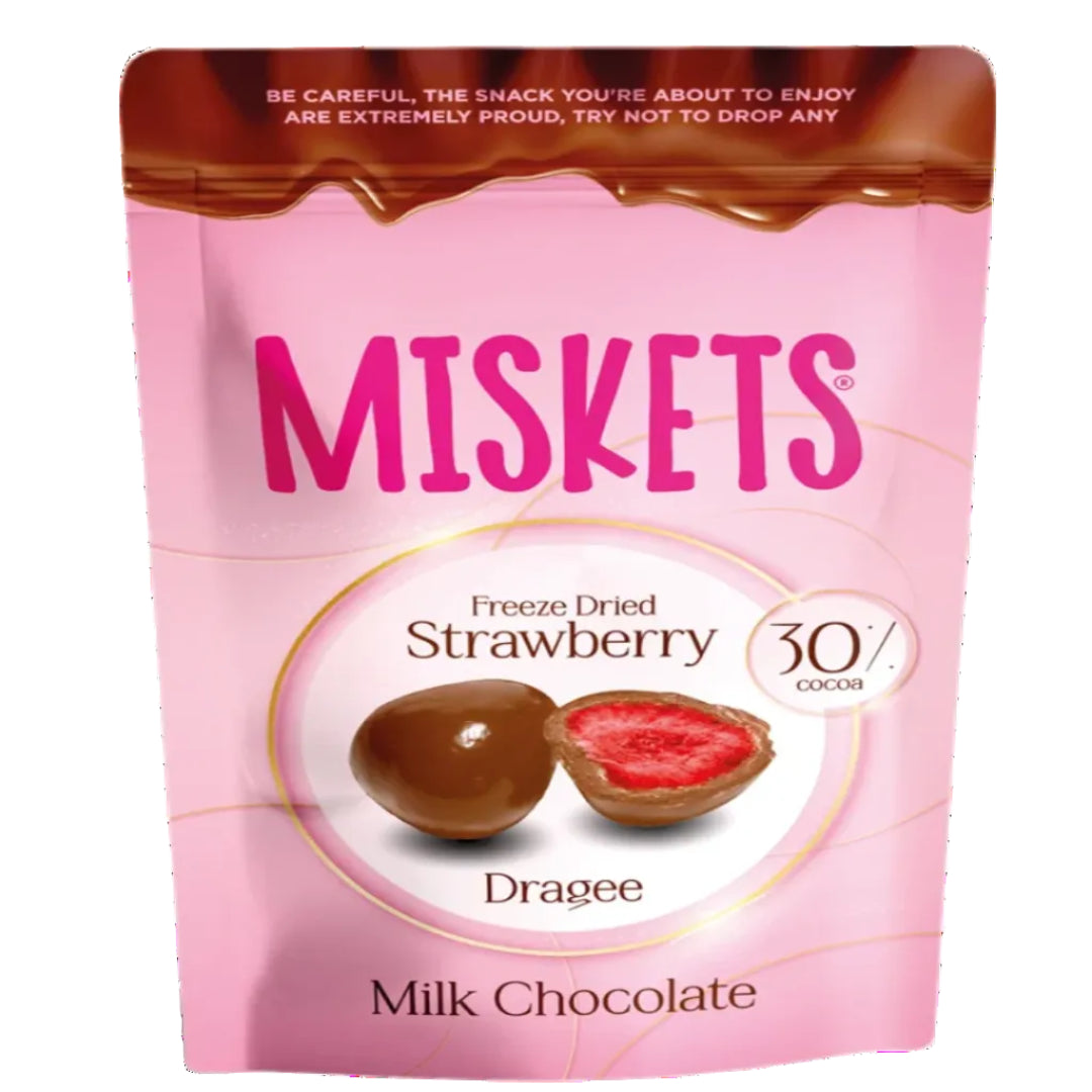 MISKETS FREEZE DRIED MILK CHOCOLATE STRAWBERRY 80GR