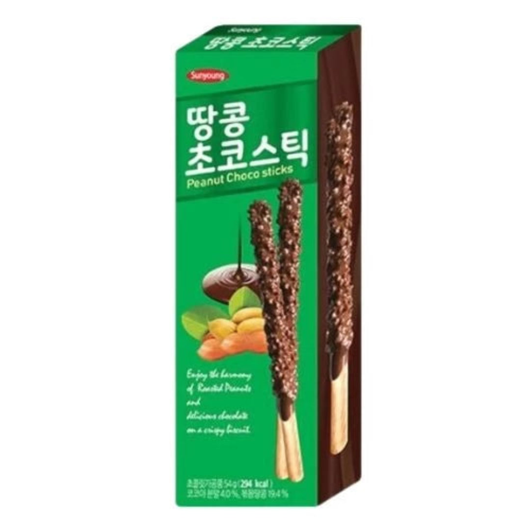 SUNYOUNG PEANUT CHOCO STICKS 54GR